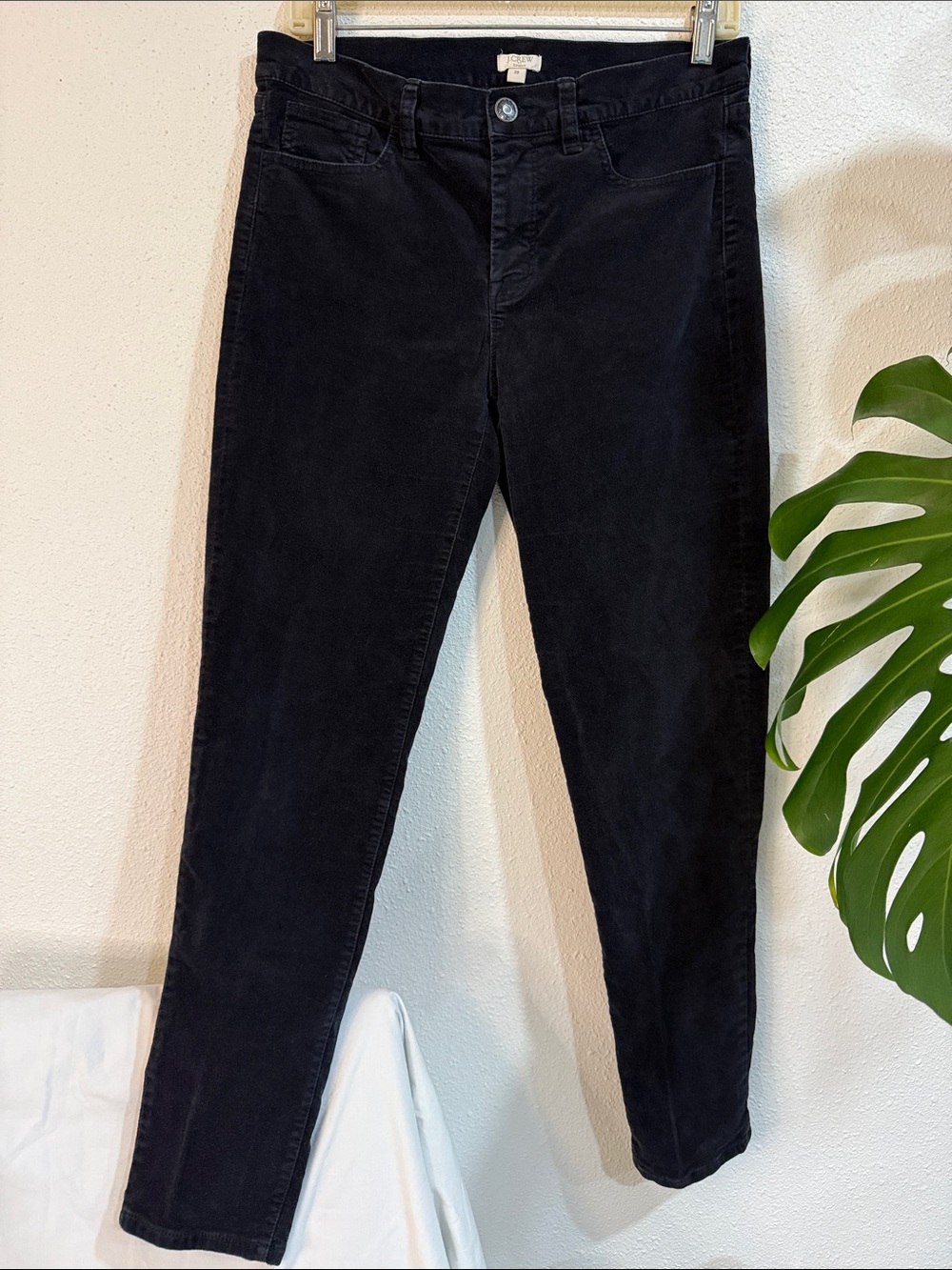 J. Crew Black Skinny Velour Jeans